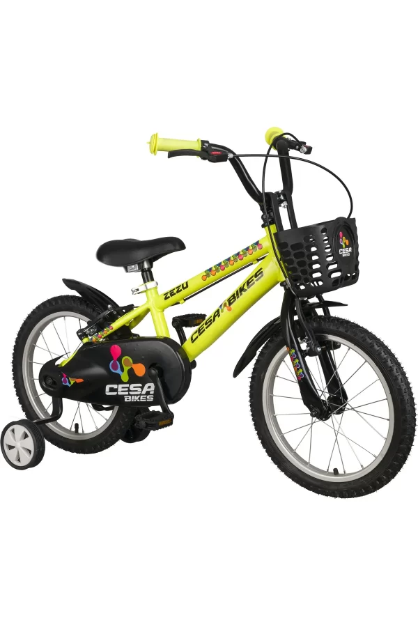 Cesa Bisiklet Cesa Bike Zezu 16 Jant Bisiklet 4 7 Yas Cocuk Bisikleti Neon Sari